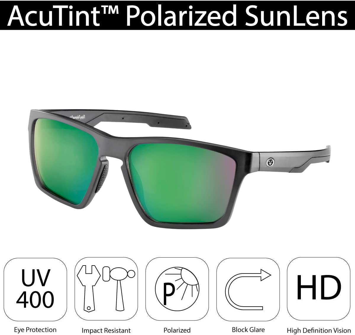 Flying Fisherman Sandbar Polarized Sunglasses for Men, Women, Fishing, Boating, Outdoor Sports, 100% UV Protection