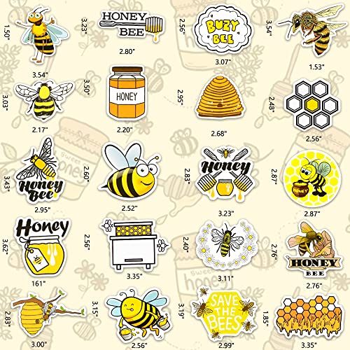 50-Pack Cute Bee Vinyl Stickers - Waterproof Decals for Water Bottles - Bee