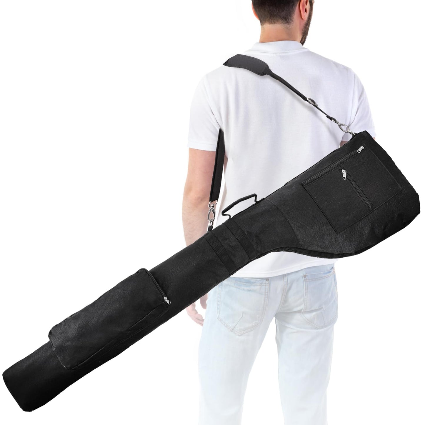 Bekith Golf Bag, Lightweight Golf Travel Bags Foldable Golf Carry Bag for 8-10 Golf Clubs, Waterproof Small Golf Carry Bags for Men, Women (Black)