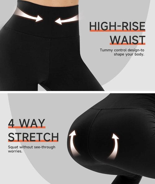 GAYHAY High Waisted Capri Leggings - Soft Slim Fit Yoga Pants for Running & Cycling