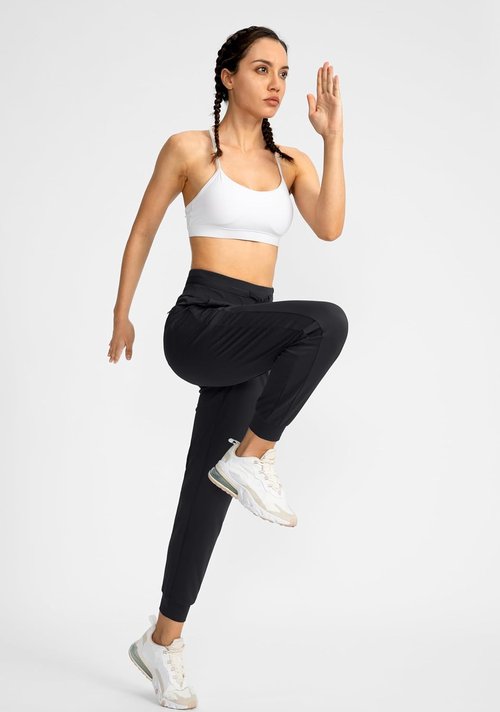 G Gradual Women's Joggers - High Waisted Athletic Sweatpants with Zipper Pockets | Tapered Fit for Workouts