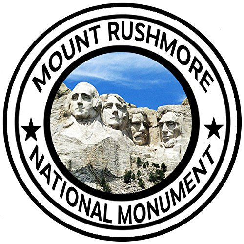 Mount Rushmore National Monument Vinyl Sticker - 5-Inch Round Decal