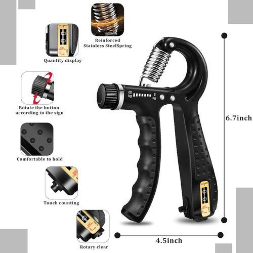 Grip Trainers - Forearm Strengtheners & Finger Trainers for Enhanced Grip | 5-Pack