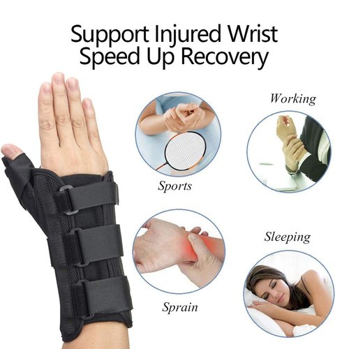 kefit Wrist Brace with Thumb Spica Splint Right Hand, Thumb Brace Stabilizer for De Quervain's Tenosynovitis, Arthritis, Sprains, Carpal Tunnel Pain, Medium
