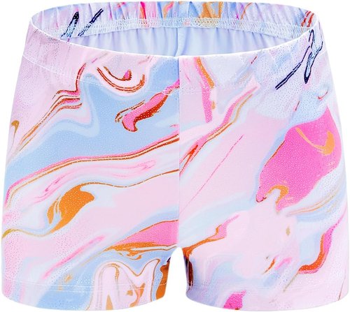 Domusgo Girls Gymnastics Leotards Bundle - Green Leopard & Pink Tie Dye | Size 6-7 Years
