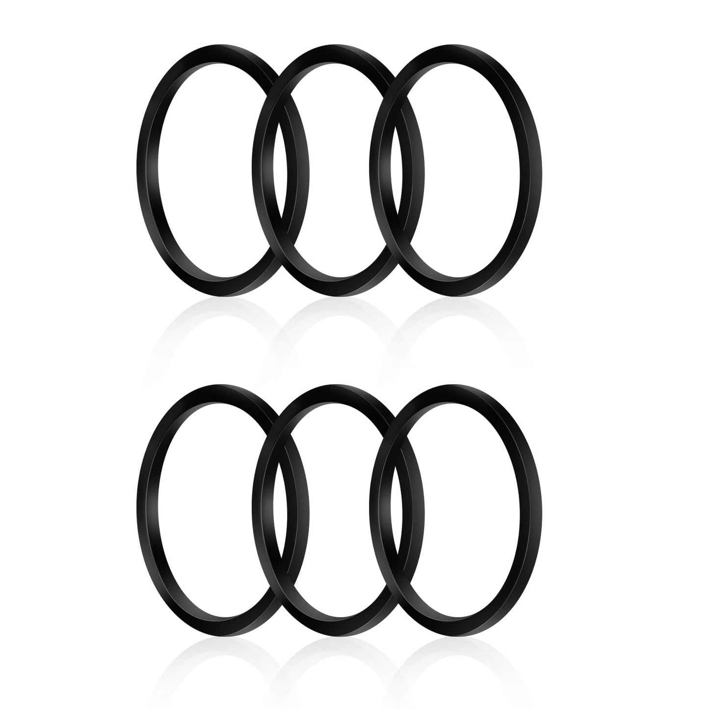 Numano (6-Pack) For 007-007RP High-Temperature Rubber Flange Gasket Set for Circulating Pumps flange gaskets, Compatible with Taco Water Heating Systems