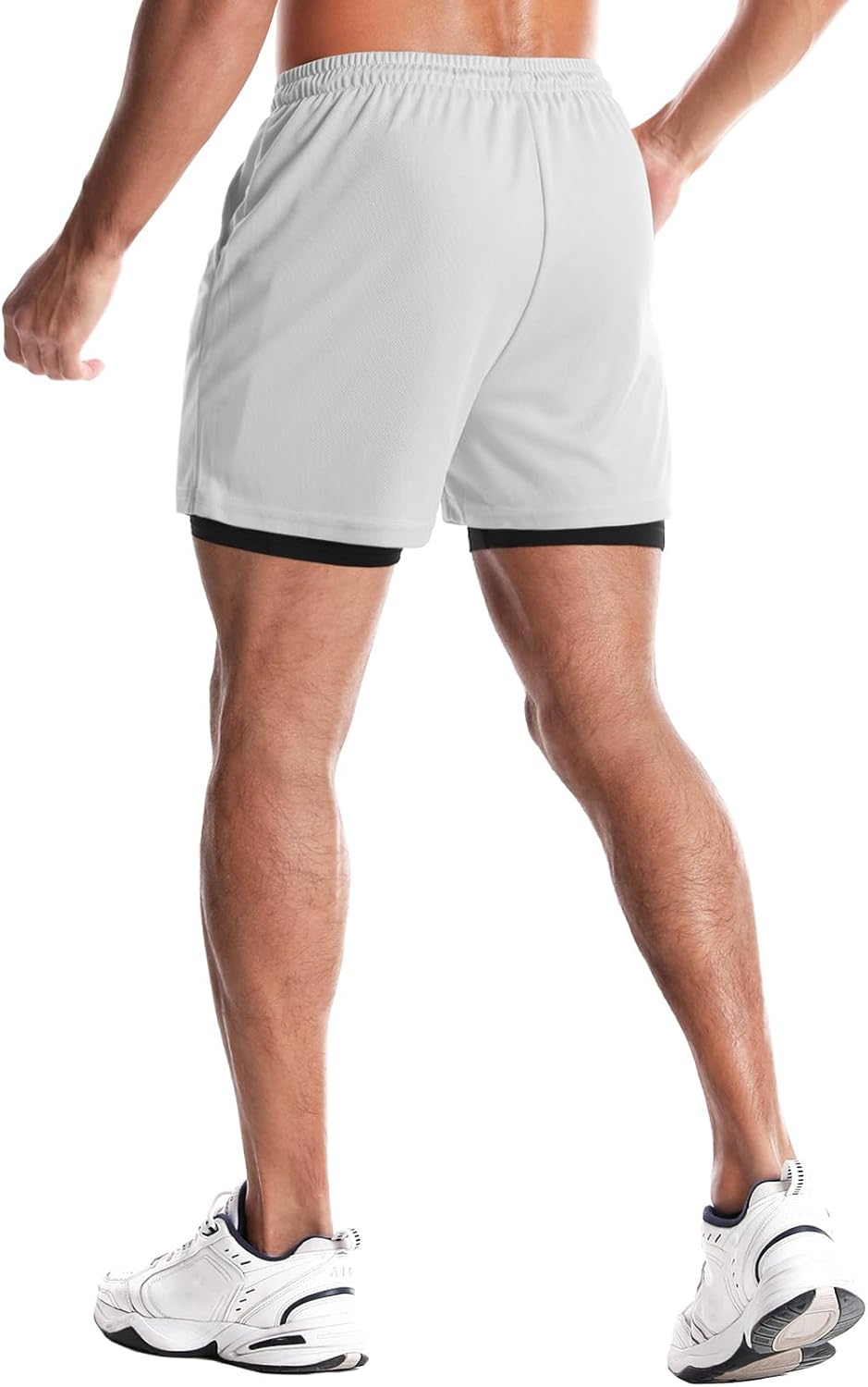 Aolesy Men's Gym Shorts - Lightweight 5”/7” Running Shorts with Liner & 5 Pockets for Athletes