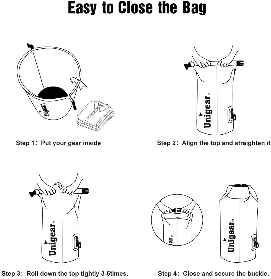 Unigear Waterproof Dry Bag - Lightweight Floating Storage for Kayaking, Fishing & Camping | 2L-40L Sizes