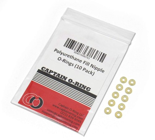 Captain O-Ring Replacement Paintball Fill Nipple O-Rings - 10 Pack | Durable 90 Durometer Polyurethane