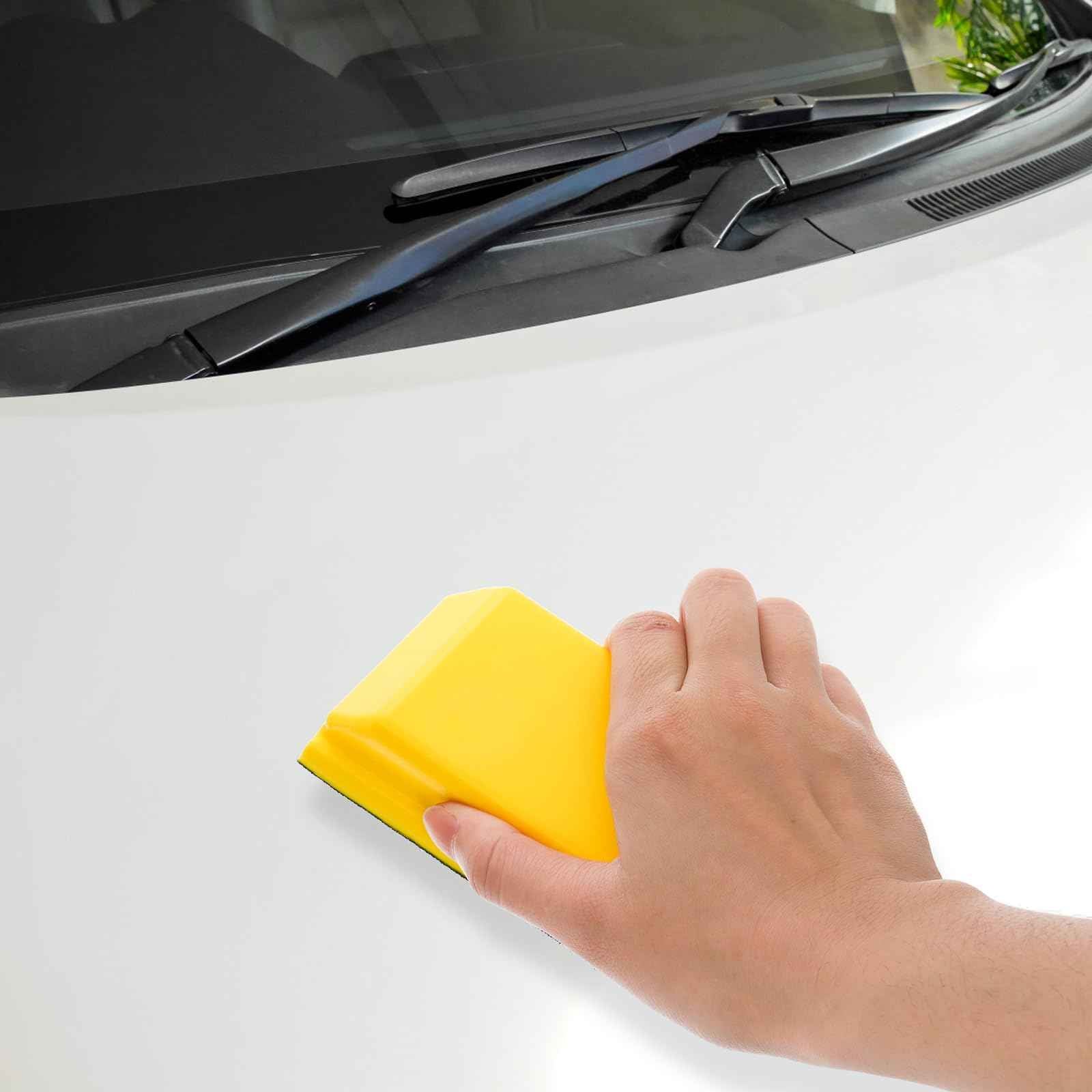 Fasmov Sanding Block Set, 3 Pack Rectangle Auto Body Sanding Block, 10.75", 7.7" and 4.7", Hook & Loop Backing Hand Sander Tools Kit for Woodworking, Furniture and Crafts Polishing, Yellow