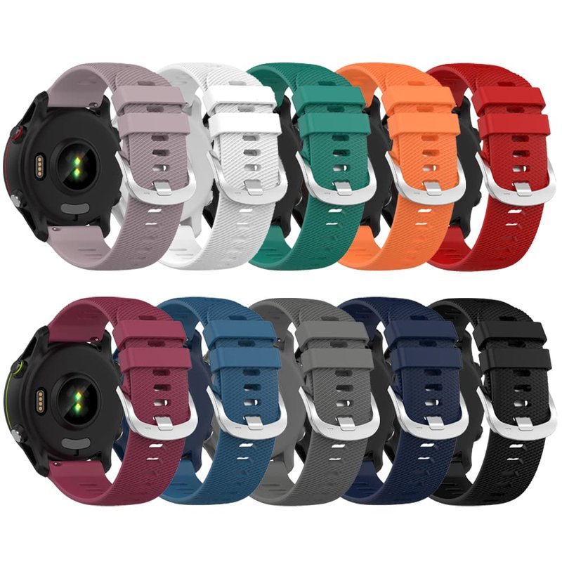 Compatible for Garmin Forerunner 255, 22mm Width Quick Release Silicone Replacement WatchBand Strap for Garmin Forerunner 255/Garmin Vivoactive 4/Garmin Venu 2/Amazfit GTR 4/Galaxy Watch 3 45mm