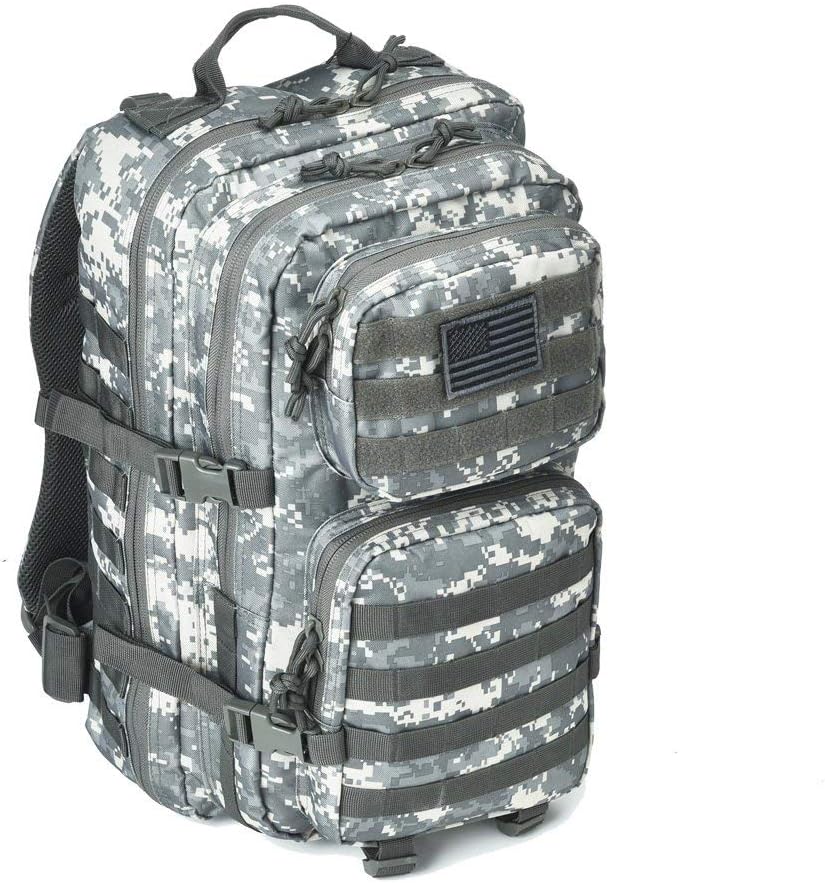 REEBOW GEAR Military Tactical Backpack - Large 3-Day Assault Pack | Molle Design in ACU Camo