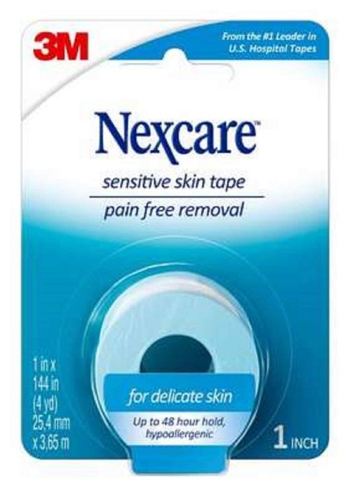 3M Nexcare Sensitive Skin Tape 1inx4yds (Pack of 4)