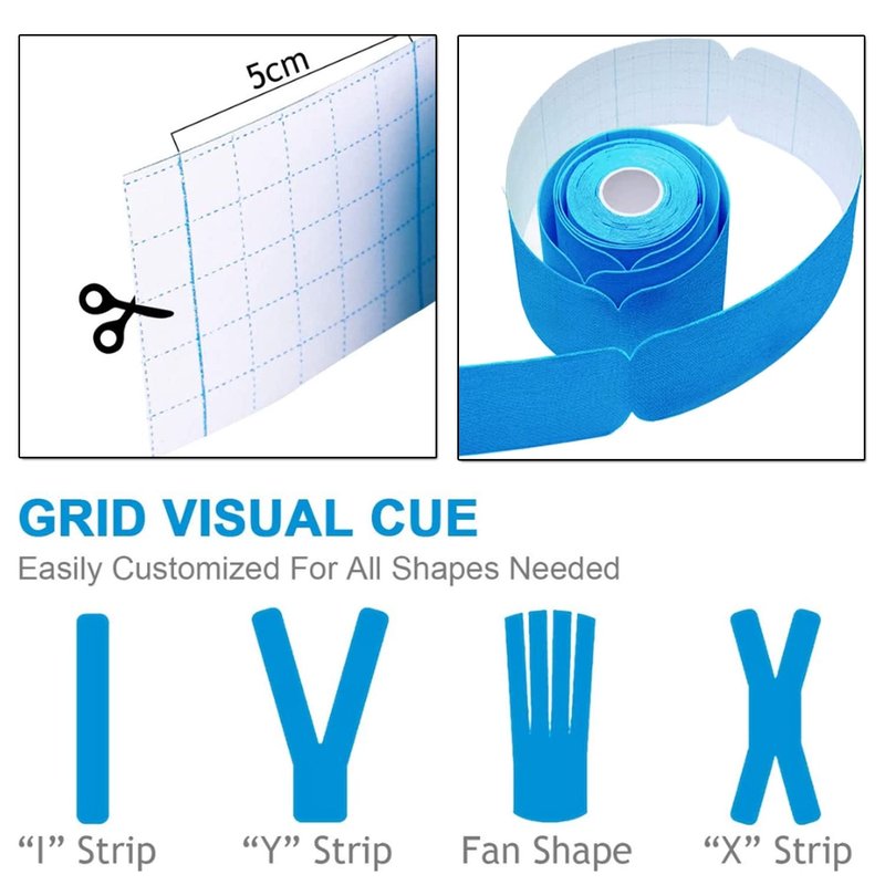 Kinesiology Tape Precut Pro-4Pack | Waterproof Elastic Athletic Tape, 66 ft 80 Strips, Medical Grade Cotton Adhesive Sports Tape for Muscle Pain Relief & Joint Support, Breathable K Tape-4Color