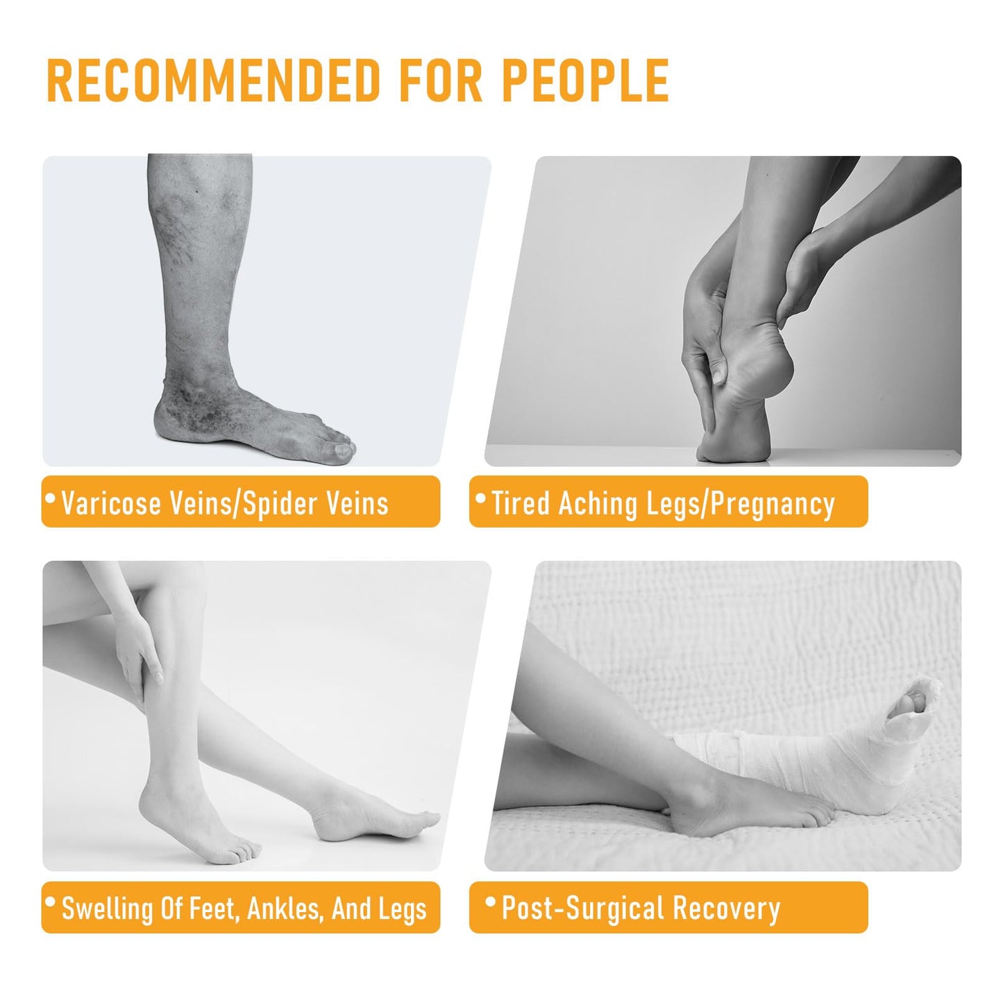 2 Pairs Sheer Compression Socks for Women - 15-20 mmHg Knee High Sheer Compression Stockings for Support Circulation Swelling Edema Work Office Travel, Beige, Medium