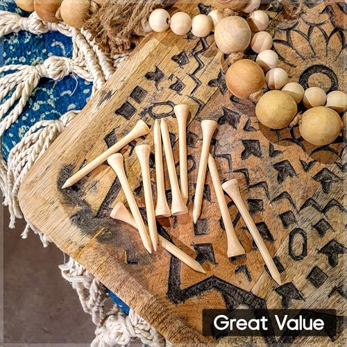 1.5-Inch Bamboo Golf Tees - 100 Pack - Strong & Sustainable Mao Bamboo