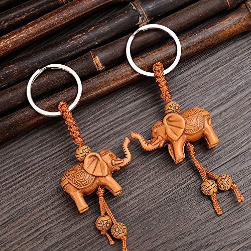 Lucky Elephant Keychain - Creative Resin Pendant for Women