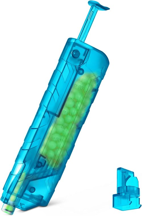 Ludex Airsoft Speed Loader - Quick Loading for 6mm BBS Pellets | 100 Rounds Capacity with Adapter