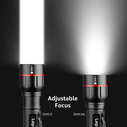 Lepro LED Flashlight - High Lumens, 5 Lighting Modes, Waterproof & Zoomable | 2 Pack for Camping & Emergencies