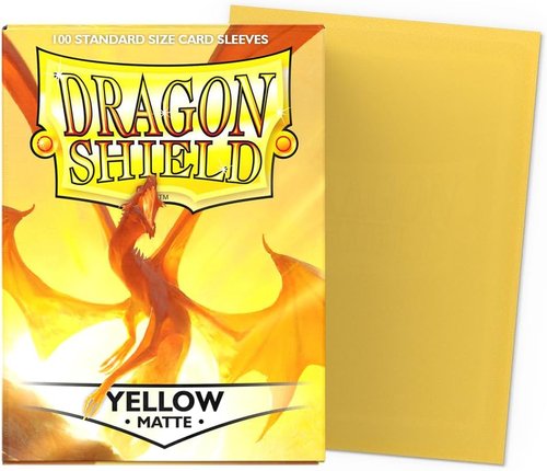 Dragon Shield | Matte Card Sleeves - 100 CT Standard Size | Smooth & Durable for TCGs | Yellow