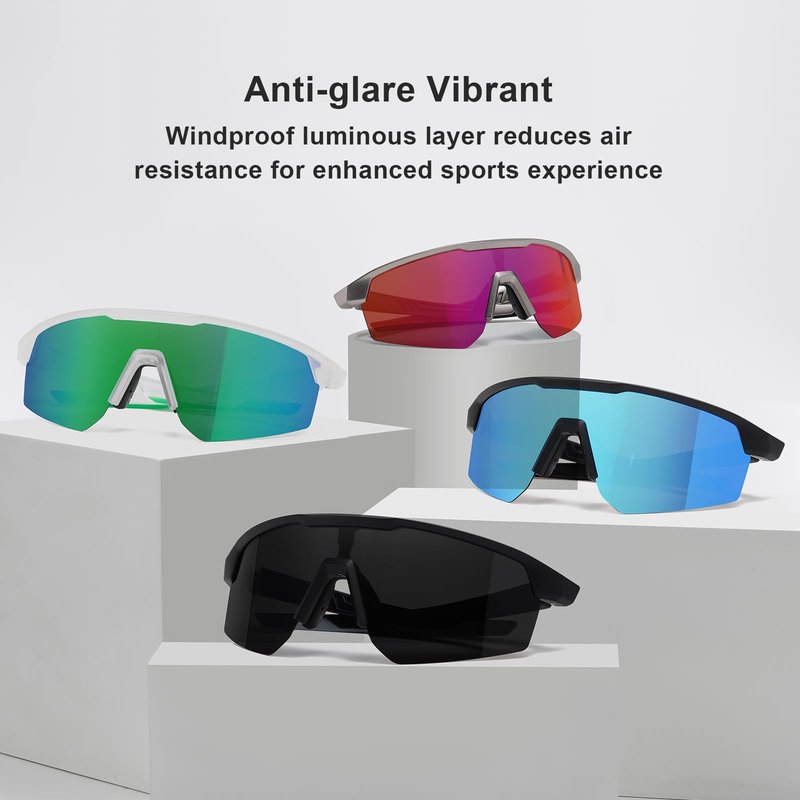 TICHSYGIA Running Sport Polarized Sunglasses UV Protection for Youth,Men & Women,Ideal for Cycling Baseball Skiing & Softball