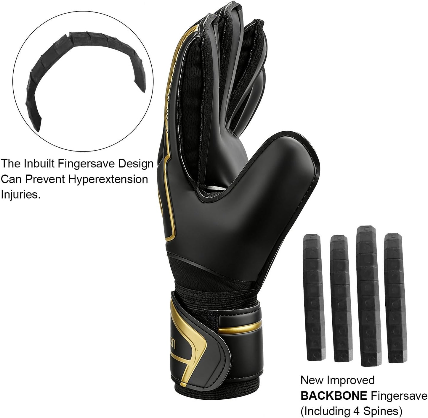 Skiennix Soccer Goalie Gloves - Strong Grip Anti-Slip Latex Palm | Breathable for Kids & Adults
