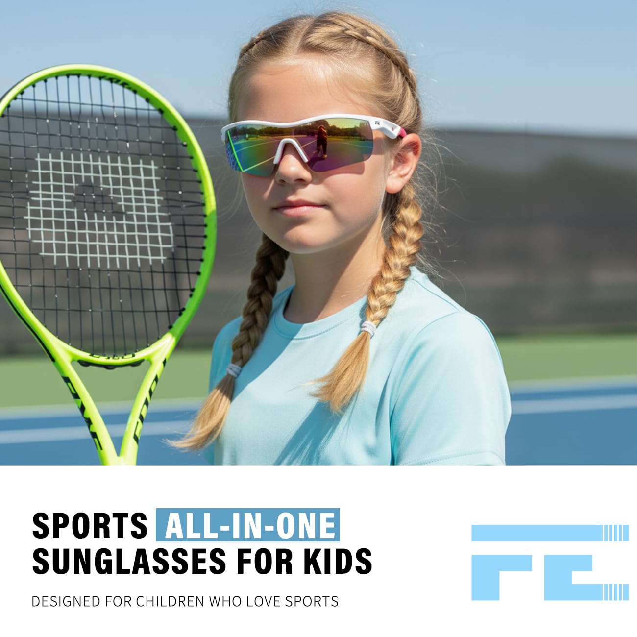 FEISEDY Kids Teens Baseball Polarized Sunglasses Sports TR90 Frame Boys Girls Cycling B2454