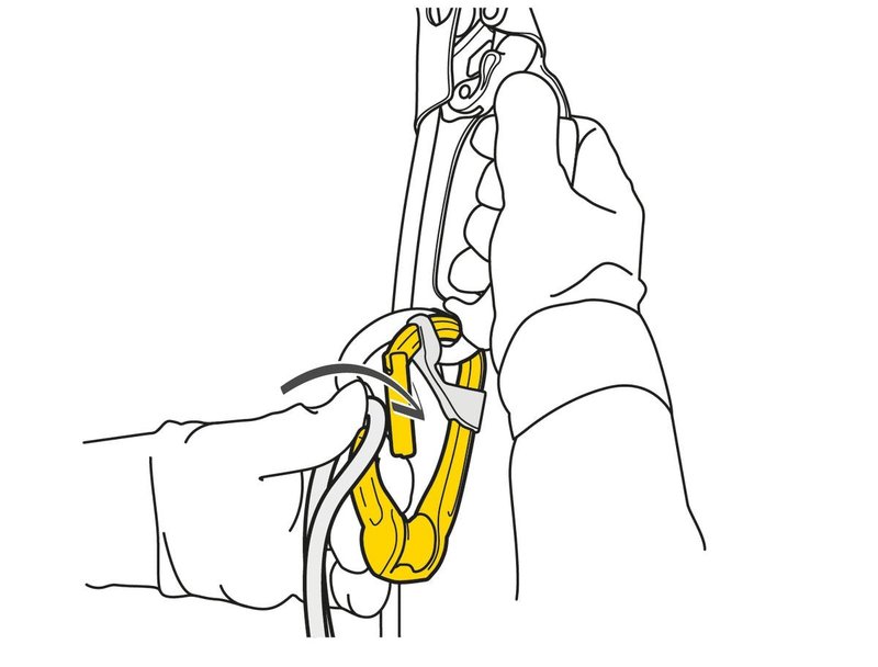 Petzl ROLLCLIP A Pulley Carabiner - Triact-Lock (Gate Side Opening)