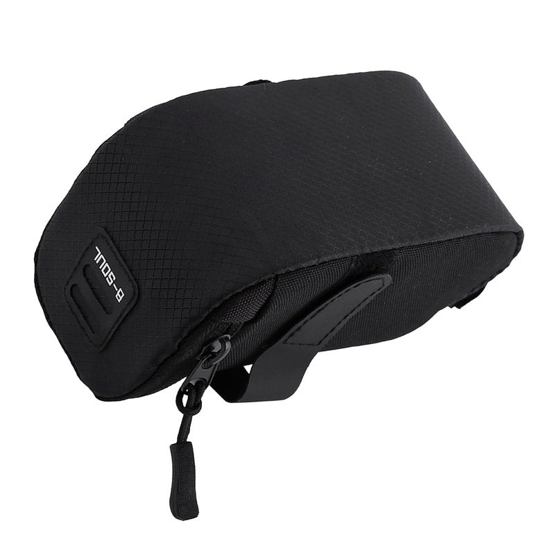 ZAWELIYO Lightweight Rear Saddle Storage Saddle Bag Cycling Seat Storage Bag bike saddle bag with light for Cycling Under Seat Black Blue Red (Black)