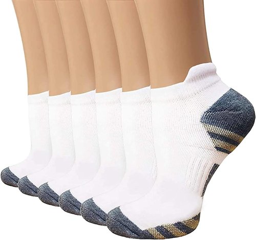 Copper Compression Socks - 6 Pairs for Men & Women | Arch Support & Circulation Relief for Plantar Fasciitis