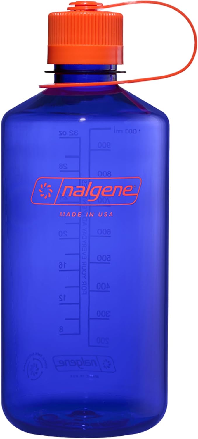 Nalgene 32 oz Narrow Mouth Water Bottle - BPA-Free, Durable & Leak-Proof | Lightweight Periwinkle Design for Gym & Travel