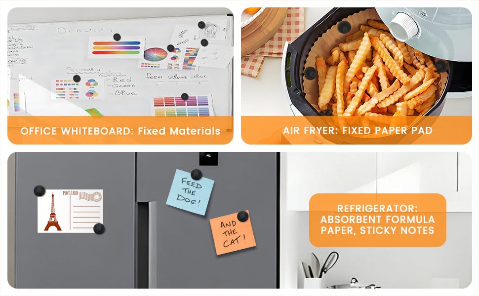 Air Fryer Liner Silicone Full Enclosed Magnets,100% BPA FREE Waterproof Rust-proof & High-Resistant for Air Fryer Paper, Secures Disposable Paper Liner Safely Prevents Burning & Food Covering -8pcs