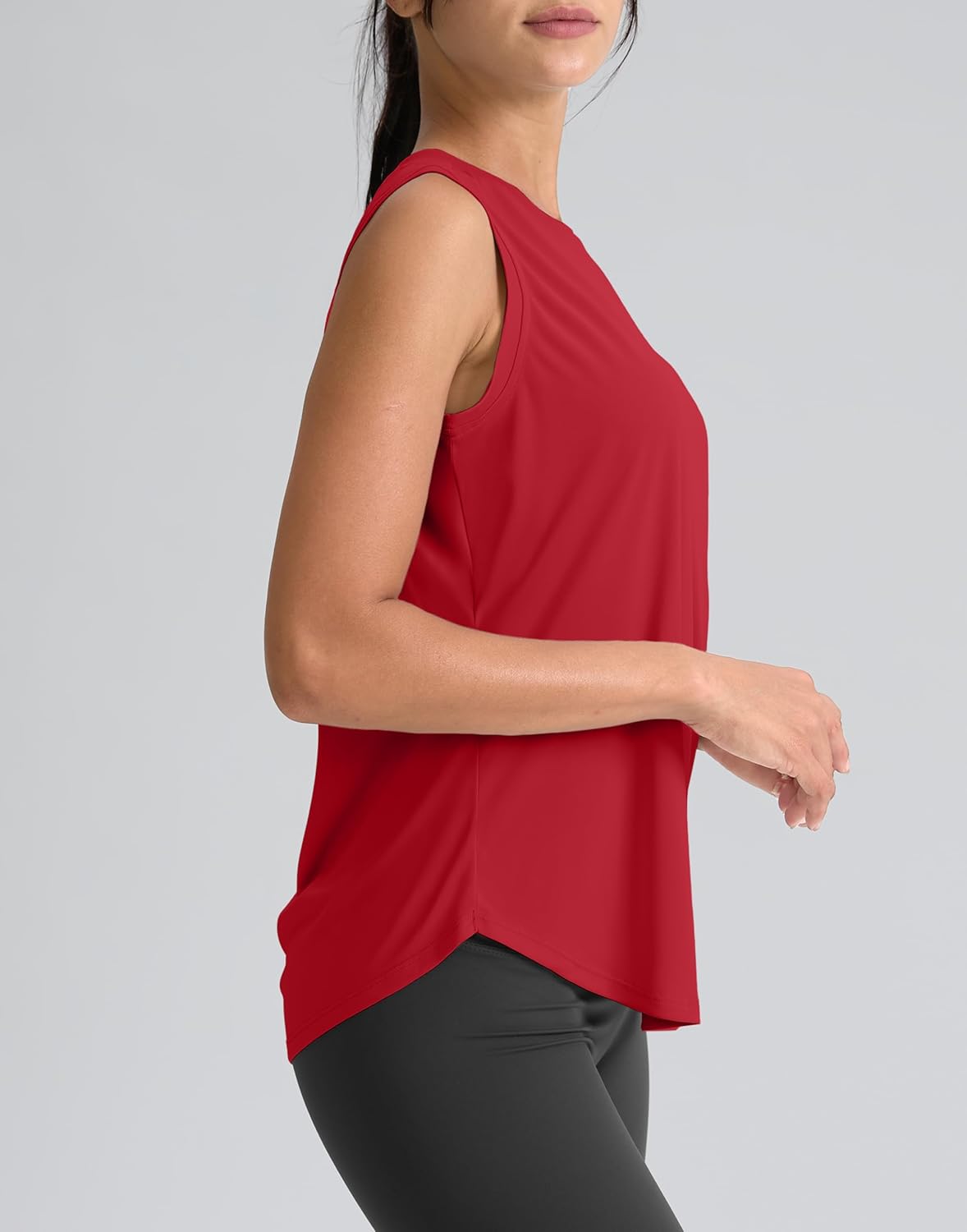 SANTINY Women's Athletic Tank Tops - Breathable Lightweight Workout Shirts for Yoga & Running