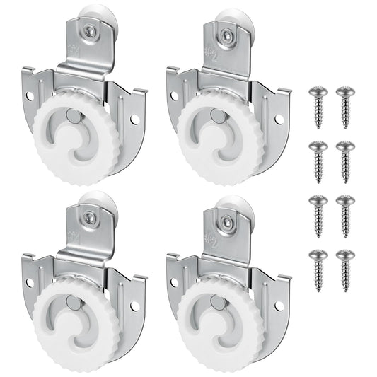 Sliding Closet Door Hardware Set, Sliding Wardrobe Door Hardware Roller Kit Includes Knob Adjustable Door Hooks and Screws