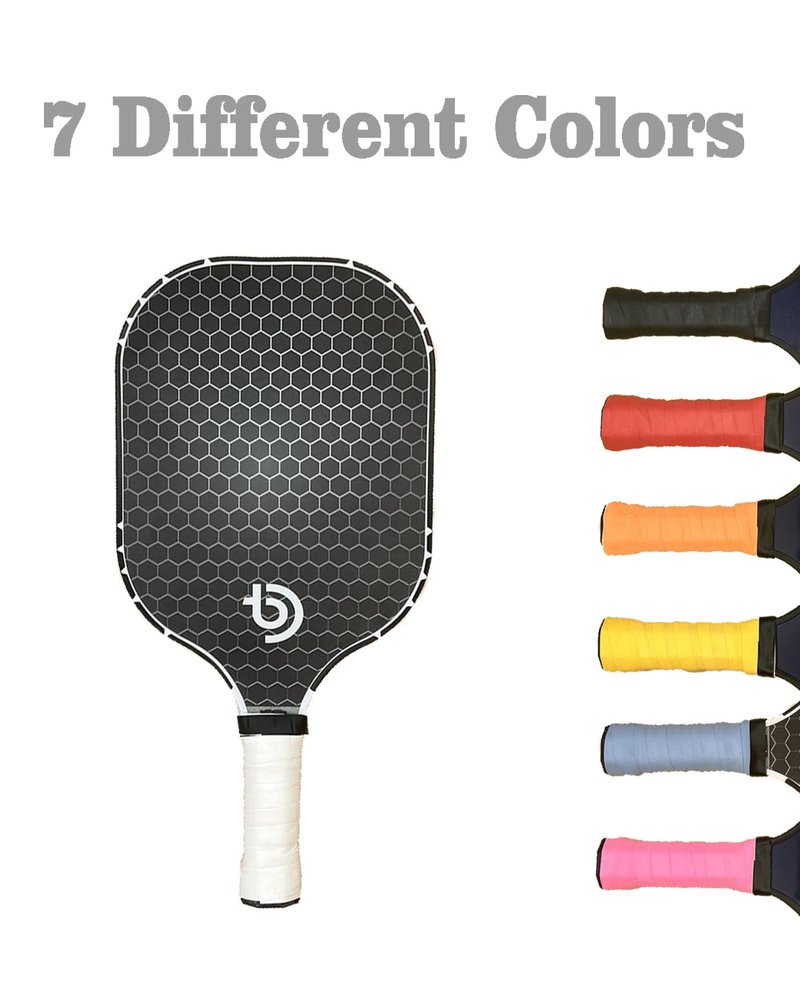 Pickle Gear Racket Handle Grip Anti Slip High Absorbent Extra Thin Tacky Overgrip for Pickleball Paddle Set of 10 (Black)