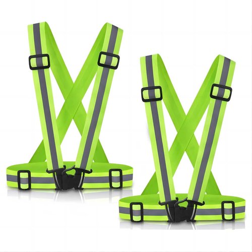 Astini Reflective Vest Running Gear 2Pack, High Visibility Adjustable Safety VES for Night Cycling,Hiking, Jogging,Dog Walking
