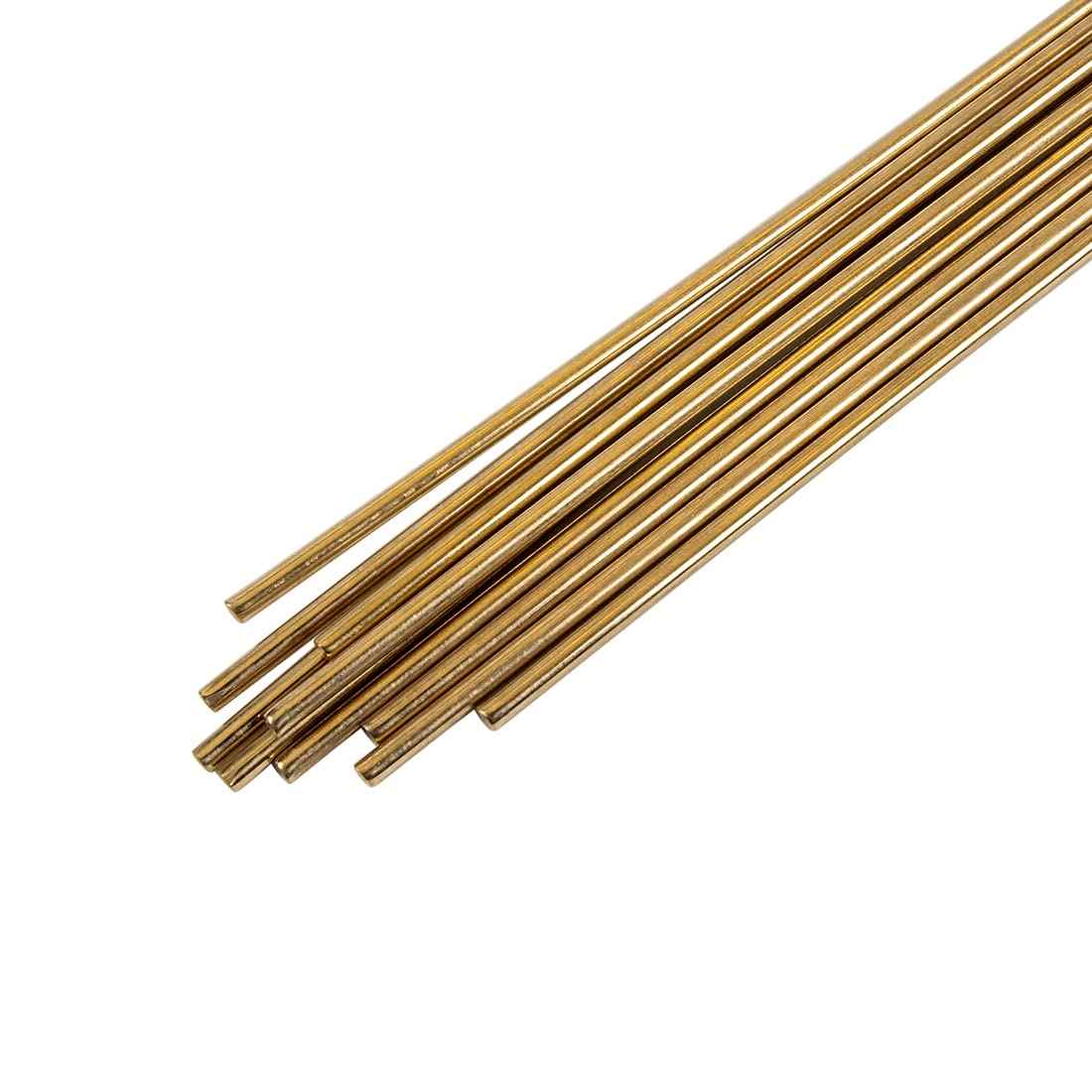 BLUEFIRE 1/2 lb 9pcs Bare Bronze Brazing Rods Low Fume Copper Brazing Alloys Diameter 1/8” Length 14” Solid LFB Sticks for TIG MAPP Propane Torch Gas Welding Brass Carbon Steel Cast Iron Nickel Alloy