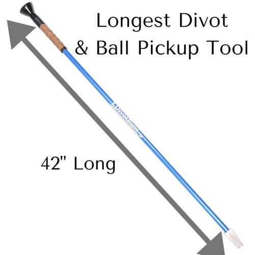 GoBUDi Longest Divot Pitch Mark Tool, Fix Ball Marks & Pick Up Golf Balls Without Bending