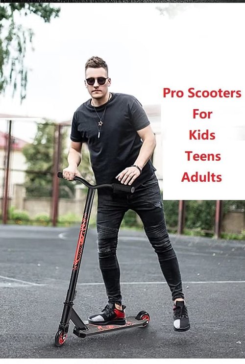 SZCQ Pro Scooters Stunt Scooter For Kids 8 Years and Up Adults Complete Trick Scooter for Intermediate,Beginner,Advanced and Professional Riders Teens Pro Scooter for Freestyle Tricks BMX Stunts Green
