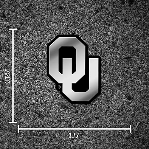 Oklahoma Sooners 3D Chrome Auto Emblem Sticker - 5-Inch