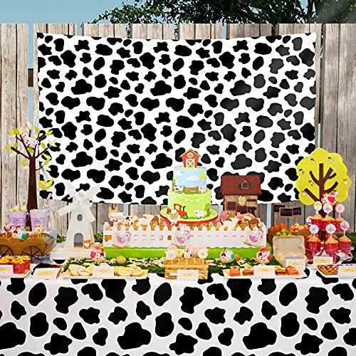 Cow Print Tablecloths - 3 Pack for Farm Animal Parties