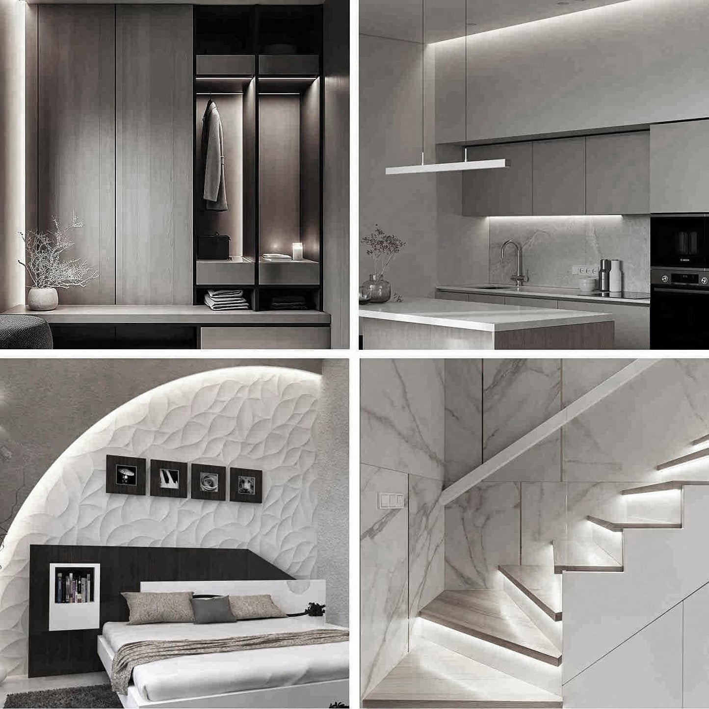 ZSLAIFU 5V LED Strip Lights, White USB LED Light Strip, 2Pack 3.28FT Dimmable Cob LED Strip Light, High Brightness Short LED Strip for Display Cabinet, Living Room, TV Lights