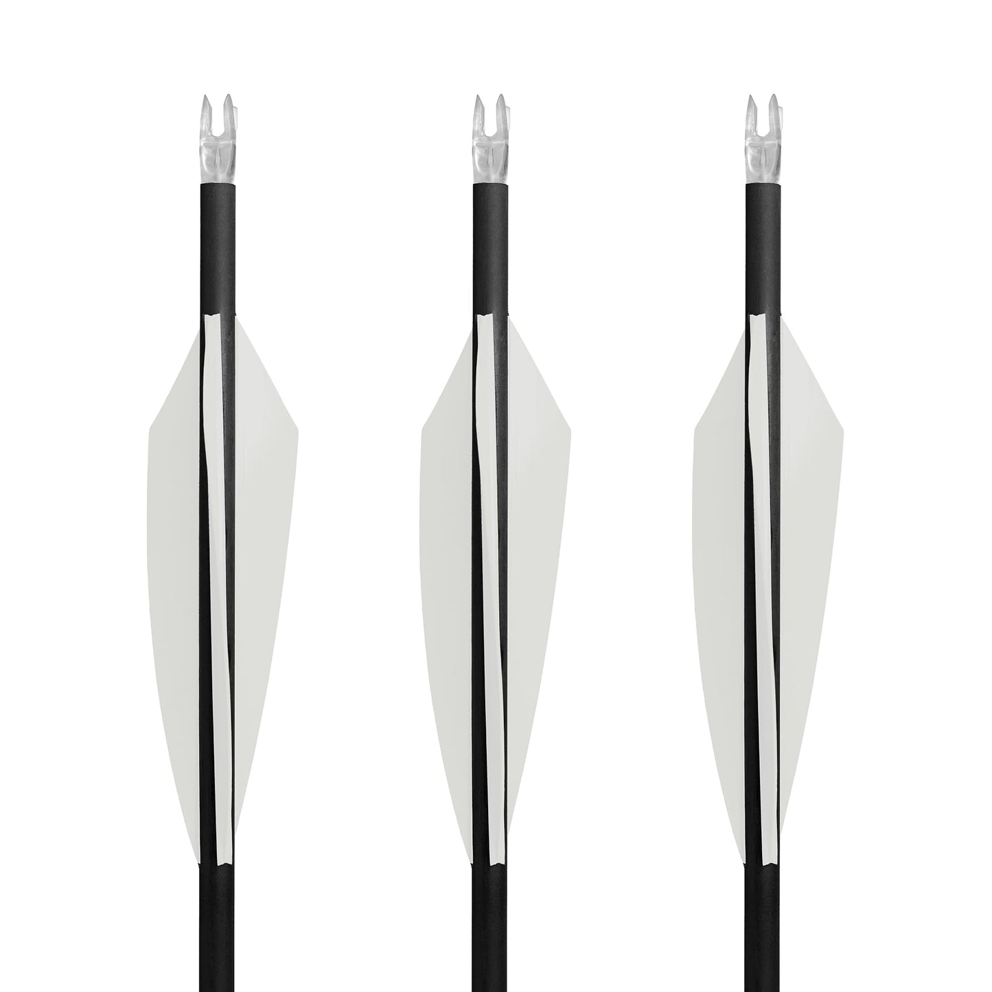 TAC Vanes 3.75" Driver Arrow Vanes | Archery Fletching for Compound & Crossbow | Durable, Lightweight, High Accuracy, White 100 Pack