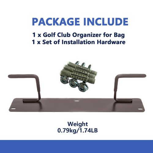 Ecomlively Golf Bag Holder -Golf Bag Wall Mount, Golf Club Storage Organizer for Garage,Golf Bag Storage Rack with PVC Rubber Hooks, Golf Club Organizer for Bag, Wall Hanging Golf Gag Storage, Black