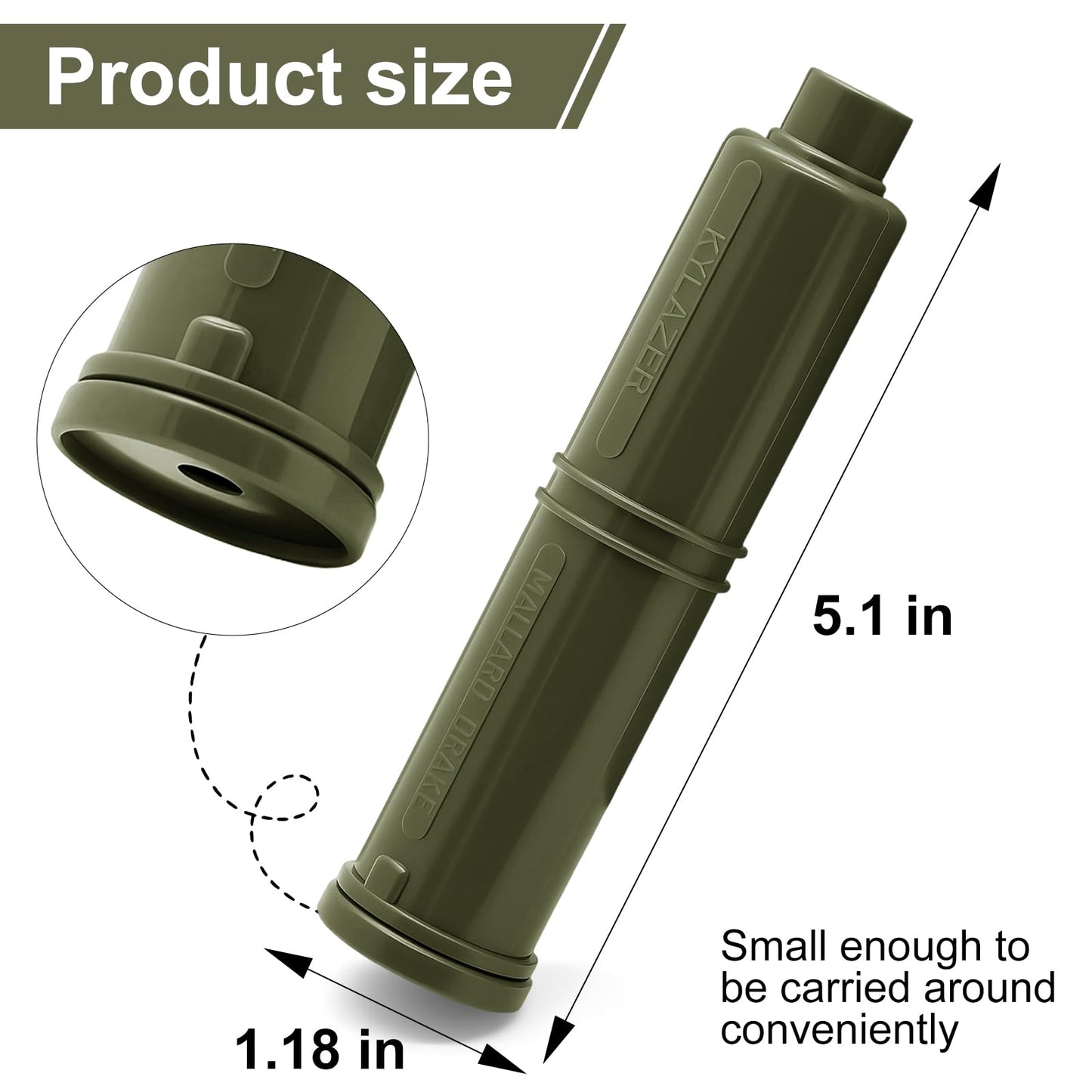 Kylazer Mallard Duck Call, Easy-Blow Hunting Whistle, Green