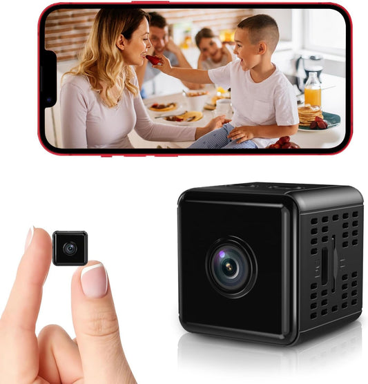 Hidden Camera,1080P WiFi Spy Camera - with Night Vision & Motion Detection, Wireless Indoor Security Camera for Pet/Baby/Nanny, App Live Feed, Smallest Smart for Home Monitoring