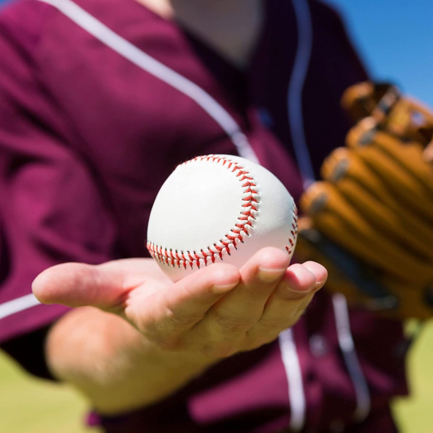 Skiennix Autograph Baseballs - 12 Pack Standard Size 9 Inch Leather Balls for Training & Hitting