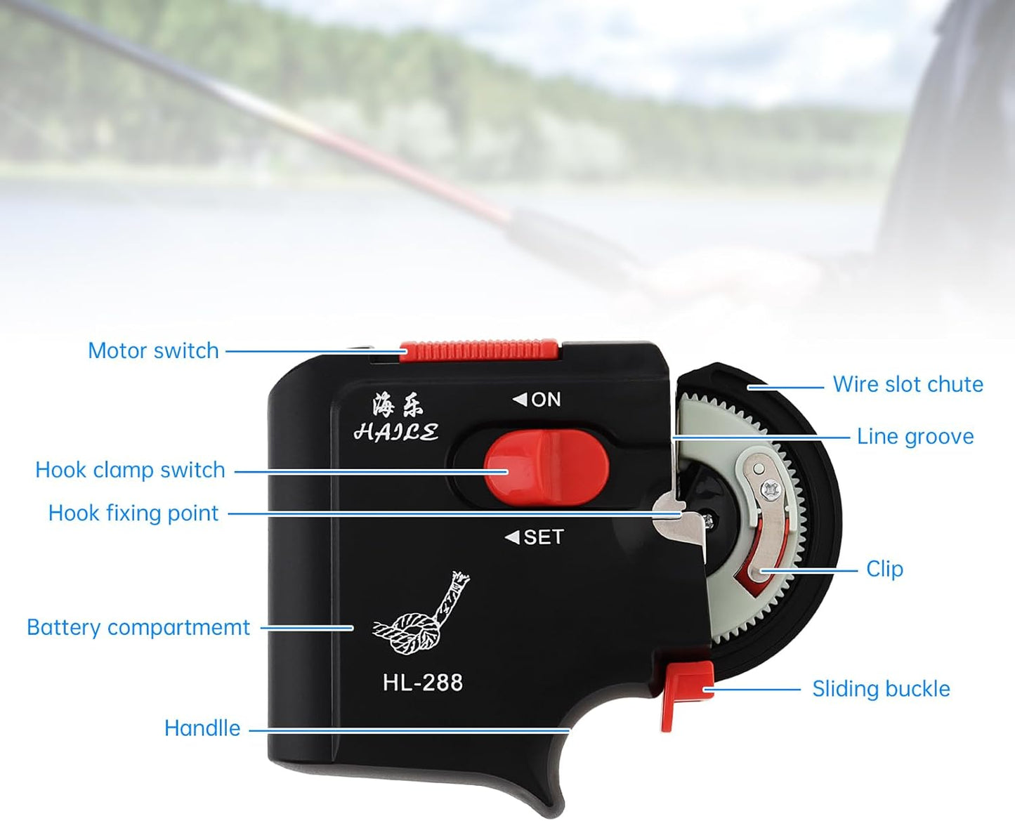 OriGlam Electric Fishing Hook Tyer Machine - Fast Automatic Knot Tying Device for Anglers