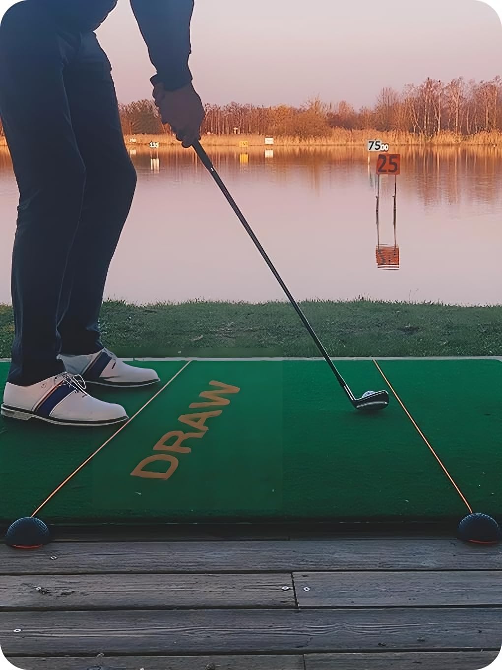 The Alignment Ball - Golf Training Aid for Setup & Alignment - Alternative to Sticks/Rods. Bundle with Golf Ball Alignment Stencil & Pen (Black/Green)