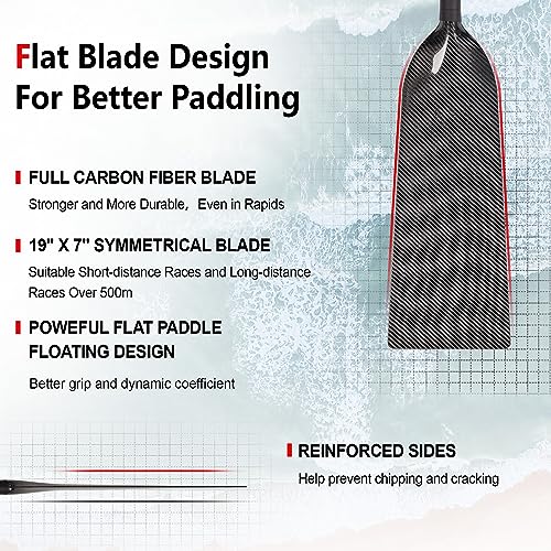 Adjustable Dragon Boat Paddle - Full Carbon Fiber 115-130cm with Bag